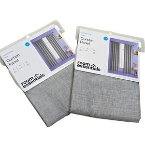 Room Essentials‎ Gray Light Blocking Curtain Panel 84 Inch Single New Target